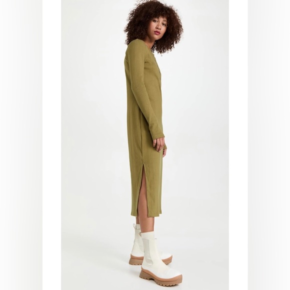 Sweaty Betty Ribbed Henley Knit Midi Dress - Picture 4 of 16